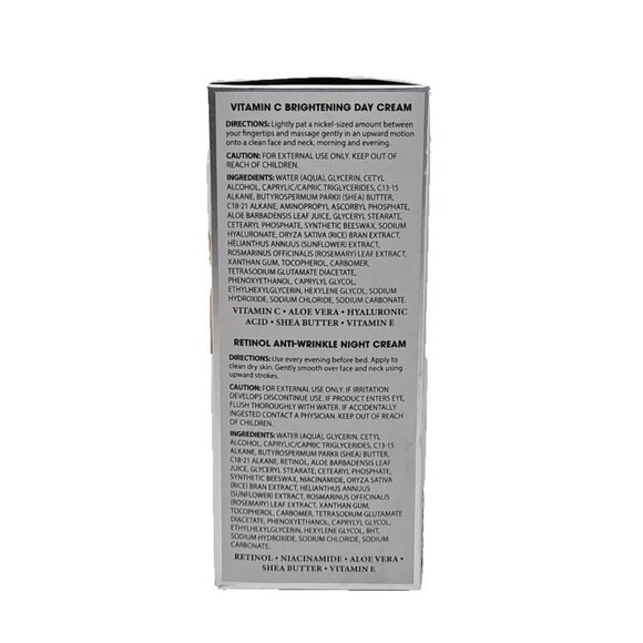 2 Pk PROGENIX Brightening Vitamin C Day Cream + Anti Wrinkle Retinol Night Cream - Picture 4 of 4